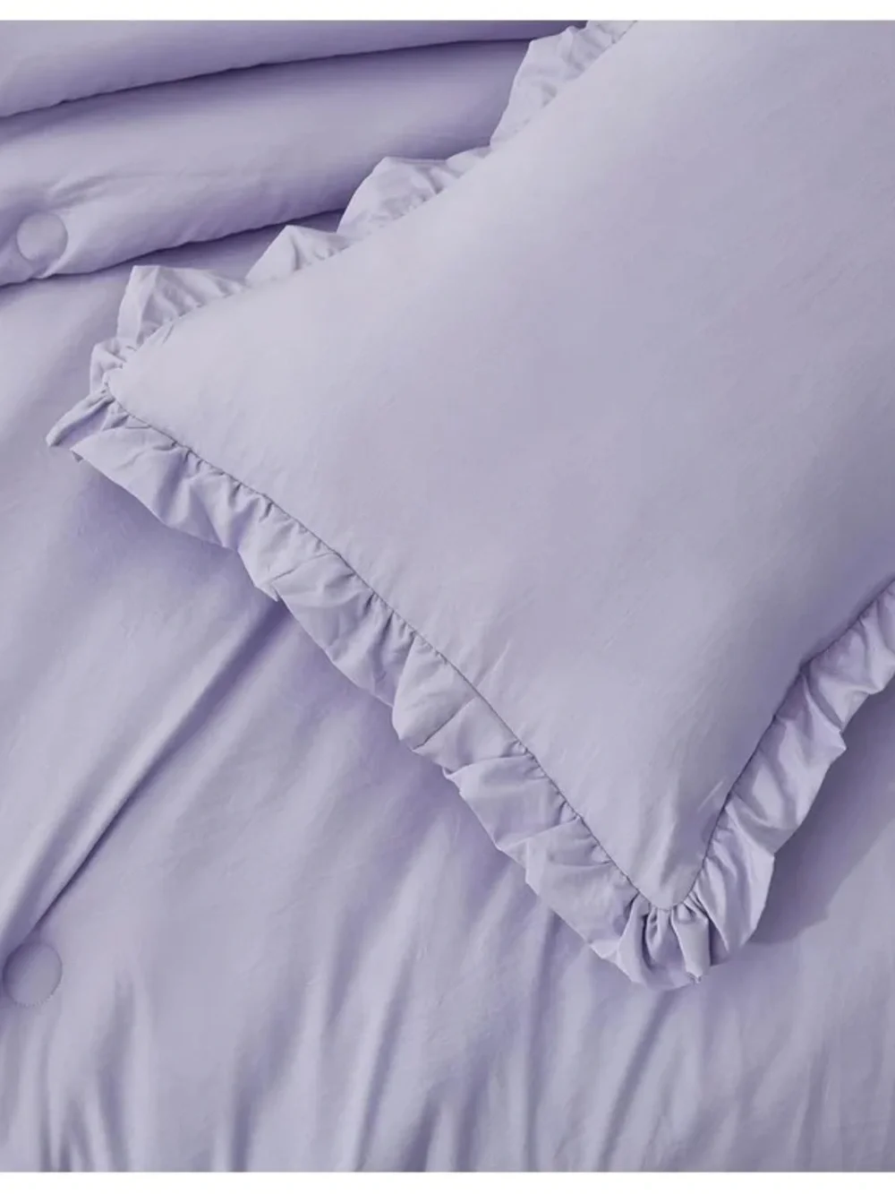 Lavender Ruffle Queen 3 piece Comforter Set